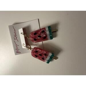 Betsey Johnson Watermelon Popsicle Earrings